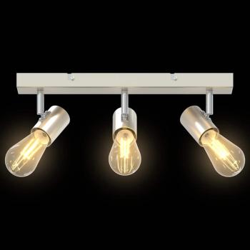 Deckenstrahler 3-Wege Verstellbare Gebürstetes Nickel E27