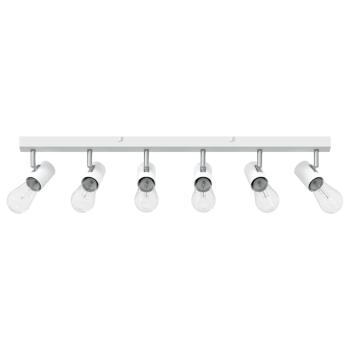 Deckenstrahler 6 Wege verstellbar Weiß E27