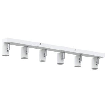 Deckenstrahler 6 Wege verstellbar Weiß E27