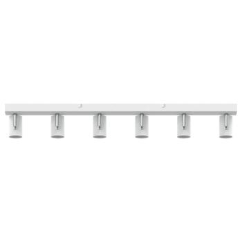 Deckenstrahler 6 Wege verstellbar Weiß E27