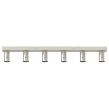 Deckenstrahler 6-fach Verstellbar Gebürstet Nickel E27