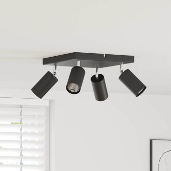 ARDEBO.de - Decken-Spotlight 4-Wege verstellbar Schwarz GU10