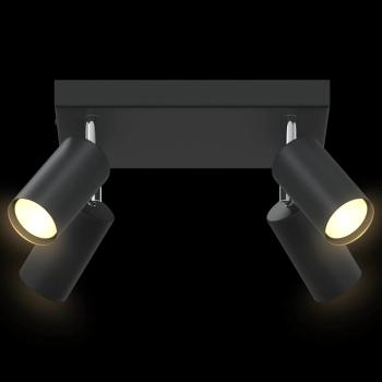 Decken-Spotlight 4-Wege verstellbar Schwarz GU10