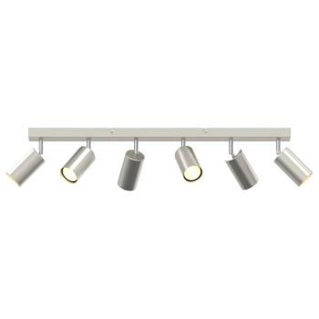 Deckenstrahler 6-fach verstellbar Gebürstetes Nickel GU10