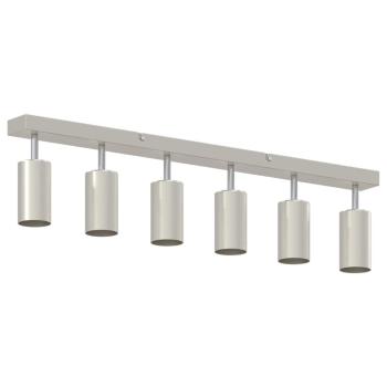 Deckenstrahler 6-fach verstellbar Gebürstetes Nickel GU10
