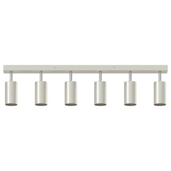 Deckenstrahler 6-fach verstellbar Gebürstetes Nickel GU10