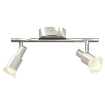 Deckenstrahler 2 Wege verstellbar Gebürstetes Nickel GU10