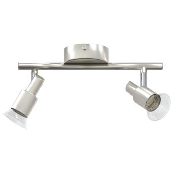 Deckenstrahler 2 Wege verstellbar Gebürstetes Nickel GU10