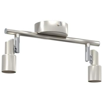 Deckenstrahler 2 Wege verstellbar Gebürstetes Nickel GU10
