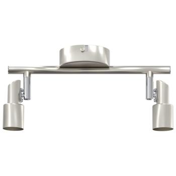 Deckenstrahler 2 Wege verstellbar Gebürstetes Nickel GU10