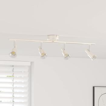 ARDEBO.de - Deckenstrahler 4-Fach Verstellbar Gebürstetes Nickel GU10