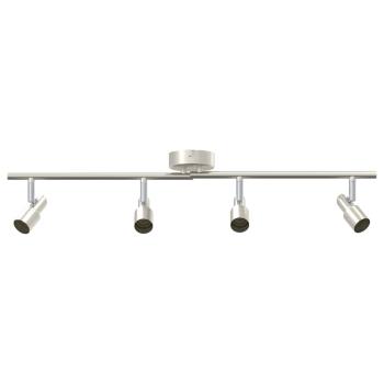 Deckenstrahler 4-Fach Verstellbar Gebürstetes Nickel GU10