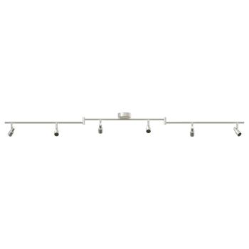 Deckenstrahler 6-fach verstellbar Gebürstetes Nickel GU10