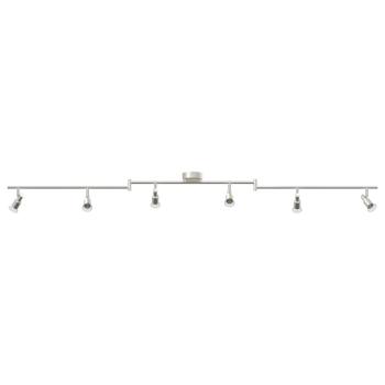 Deckenstrahler 6-fach verstellbar Gebürstetes Nickel GU10