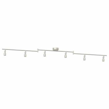 Deckenstrahler 6-fach verstellbar Gebürstetes Nickel GU10