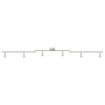 Deckenstrahler 6-fach verstellbar Gebürstetes Nickel GU10
