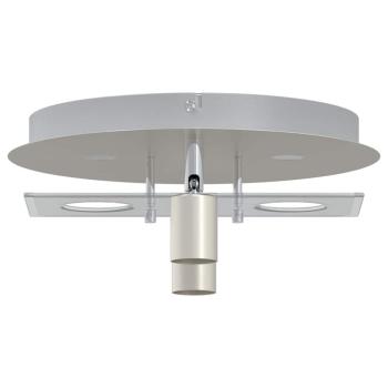 Deckenstrahler mit 2 verstellbaren Köpfen Matte Nickel GU10