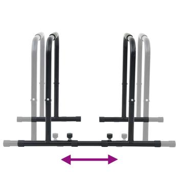 Dip-Bar mit verstellbarer Länge, 300 kg Kapazität, 96-117x67x75 cm Stahl
