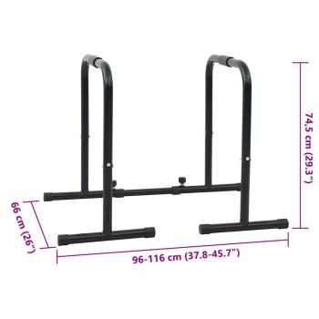 Dip-Bar mit verstellbarer Länge, 300 kg Kapazität, 96-117x67x75 cm Stahl