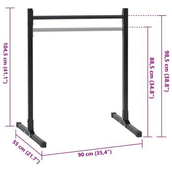 Dip Stations 2 Stück Höhenverstellbar 88.5/98.5 cm Stahl