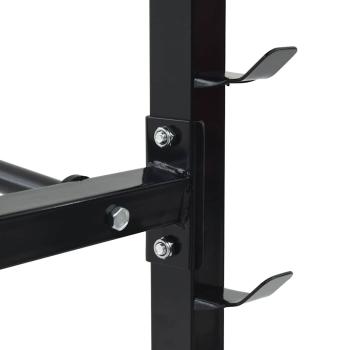 Hantelablage mit 7 Halterungen und 8 Haken für 300 kg Stahl