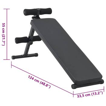 Sitzbank 150 kg Faltbar und Höhenverstellbar 48-68 cm Stahl