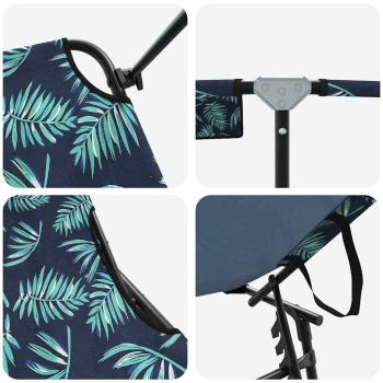 Faltbare Sonnenliege mit Blattdruck 600D Oxford-Stoff