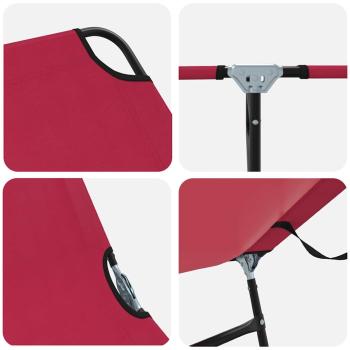 Klappbare Sonnenliege Portable Rot 600D Oxford Stoff