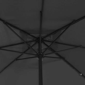 Quadratischer Gartenparasol 295x245 cm Anthrazit