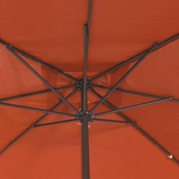 Rechteckiger Gartenparasole 295x245 cm Terrakotta