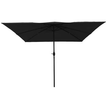 Quadrat Gartenparasol 295x245 cm Schwarz