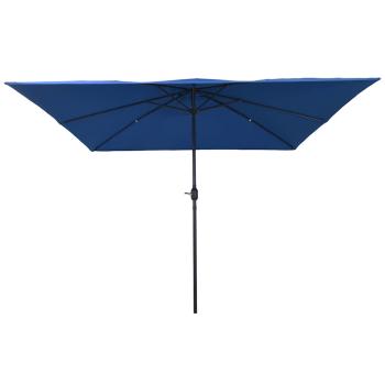 Quadrat Gartenparasol 295x245 cm Azurblau