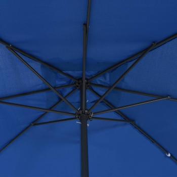 Quadrat Gartenparasol 295x245 cm Azurblau