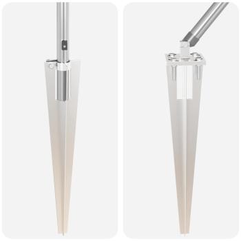 Zaunpfosten mit Spitze 7 Stück Ø32 mm 60 cm Verzinkter Stahl