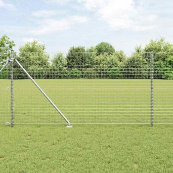 ARDEBO.de - Zaunpfosten mit Spitze 7 Stück Ø32 mm 140 cm Galvanisiertes Stahl
