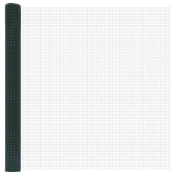 Geschweißter Drahtzaun Grün 1,6x10 m Stahl