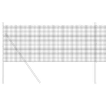 Geschweißter Drahtzaun Grau 0,8x10 m Stahl