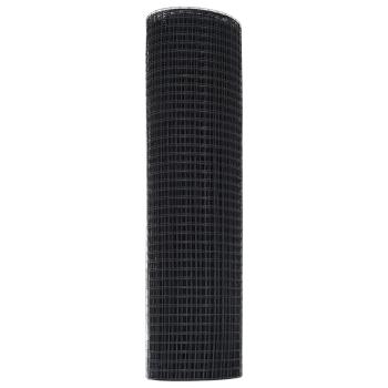 Geschweißter Drahtzaun Grau 0,4x50 m Stahl