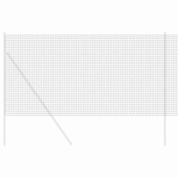 Geschweißter Drahtzaun Grau 1,4x50 m Stahl