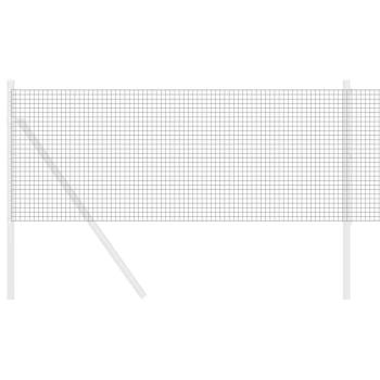 Geschweißter Drahtzaun Grau 0,8x100 m Stahl
