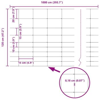 Feldzaun 1.2x10 m Verzinkter Stahl