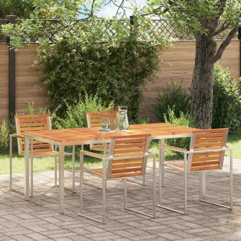 ARDEBO.de - Esstisch für draußen 180x90x75 cm Massivholz Akazie