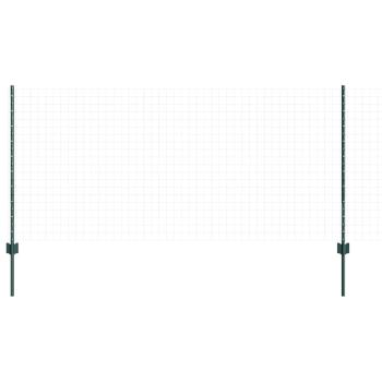 ARDEBO.de - Zaunpfosten 5 Stück U-Kanal Grün 100 cm Stahl