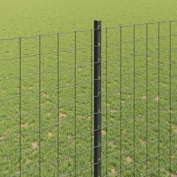 Eingebetteter Zaunpfosten 11 stk. Grau 200 cm