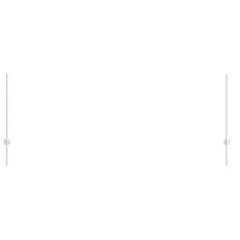 Eingebetteter Zaunpfosten 5 Stk. Silber 140 cm