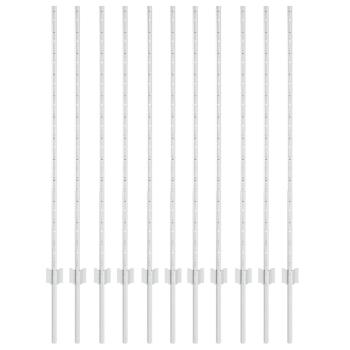 Eingebetteter Zaunpfosten 11 stk. Silber 160 cm