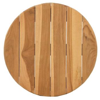 Garten Beistelltisch Ø40x41 cm Massivholz Teak