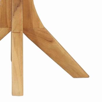 Garten Beistelltisch Ø40x41 cm Massivholz Teak