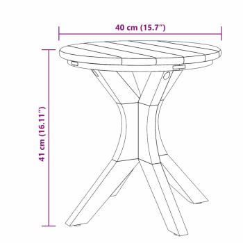 Garten Beistelltisch Ø40x41 cm Massivholz Teak
