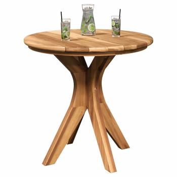 Gartencouchtisch Ø55x51 cm Massivholz Teak